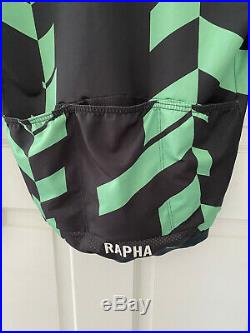 Rapha Long Sleeve Data Print Aero Jersey Large Black Green