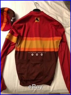 Rapha Long Sleeve Jersey and Cap Lot The Growling Beaver Sz. MED