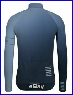 Rapha Long Sleeve Thermal Jersey Colourburn Large Grey Blue Navy New With Tag