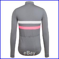 Rapha Men Cycling Jersey Brevet Windblock Large L Long Sleeve Grey Pink RCC NEW
