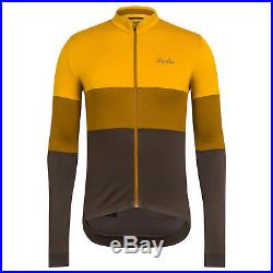 Rapha Men Cycling Jersey S L XXL Classic Long Sleeve Tri Color Old Gold RCC NEW