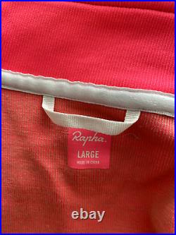 Rapha Men's Brevet Long Sleeve Jersey Jacket Hi-visibilty Pink Merino Blend