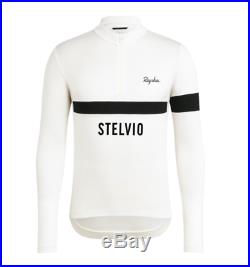 Rapha Men's Classic Long Sleeve Climbs Jersey Stelvio, M medium, white / black