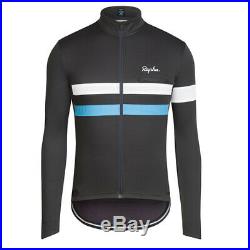 Rapha Men's Cycling Jersey Brevet Team Sky Long Sleeve Black Blue RCC NEW