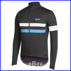 Rapha Men's Cycling Jersey Brevet Team Sky Long Sleeve Black Blue RCC NEW