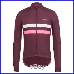 Rapha Men's Cycling Jersey Brevet Windblock XL Long Sleeve Burgundy RCC NEW