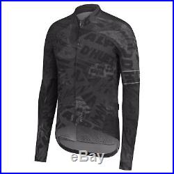 Rapha Men's Cycling Jersey Graffiti Print Long Sleeve Thermal XS S M RCC Black