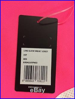 Rapha Men's Long Sleeve Brevet Jersey Pink Size Medium New
