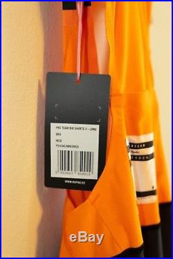 Rapha Men's Pro Team II Bib Shorts Orange/Black Long Medium