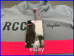 Rapha Men's RCC Pro Team Long Sleeve Shadow Jersey Grey Size Large New With Tag