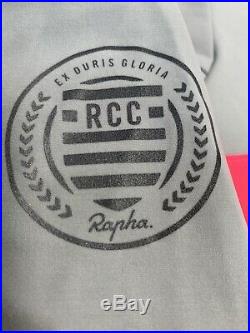 Rapha Men's RCC Pro Team Long Sleeve Shadow Jersey Grey Size Large New With Tag