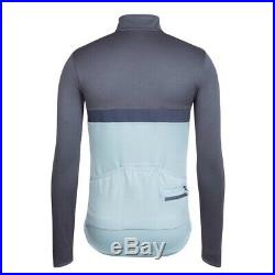 Rapha Mens 1/4 Zip Long Sleeve Club Jersey Light Blue/Gray Size Small