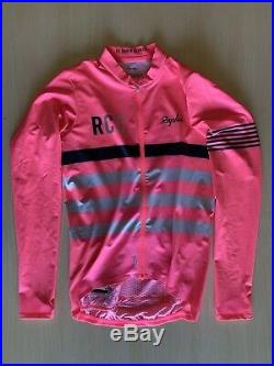 Rapha Mens Long Sleeve RCC Midweight Jersey Small Pink RCC