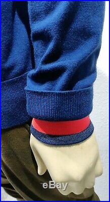 Rapha Merino Polo Long Sleeve Half Zip Sweater Men's Large Blue NWT