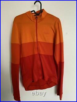 Rapha Merino long sleeve Tricolour Jersey med orange Winter cycling A+++ medium