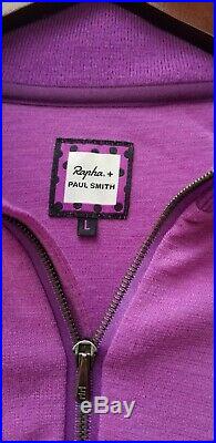 Rapha + Paul Smith Long Sleeve Purple Merino Jersey (Large)
