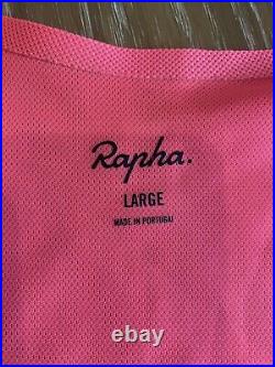Rapha Pro Team Bib Shorts Long Length Large- Color Pink HVIZ Good Condition
