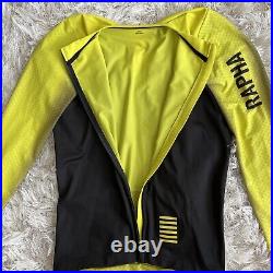 Rapha Pro Team Colourburn Aero Cycling Jersey Men's sz Large Black Yellow Fade