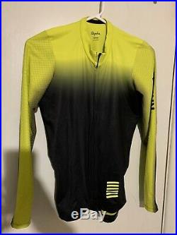 Rapha Pro Team Colourburn Aero Long Sleeve Jersey Mens Medium Rcc Fluo Yellow