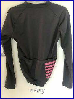 Rapha Pro Team Gray Pink Long Sleeve Training Jersey Sz Med EUC Spring