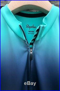 Rapha Pro Team Long Sleeve Aero Jersey Colourburn Turq/navy Med Pristine