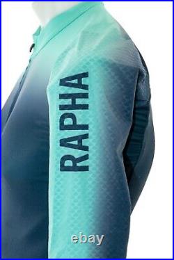 Rapha Pro Team Long Sleeve Aero Jersey Men MEDIUM Turquoise Fade Road Bike Gravl