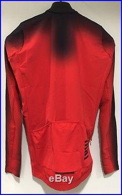 Rapha Pro Team Long Sleeve Colourburn Aero Jersey Red Large BNWT