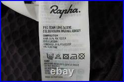 Rapha Pro Team Long Sleeve Colourburn Thermal Aero Cycling Jersey Maroon Navy Lg