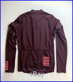 Rapha Pro Team Long Sleeve Mid Weight Jersey Burgundy Size Men's Small New