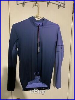 Rapha Pro Team Long Sleeve Thermal Jersey Colourburn, Medium Navy Blue
