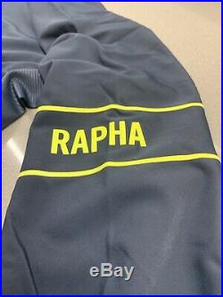 Rapha Pro Team Long Sleeve Thermal Jersey Medium Dark Navy/Chartreuse New Tag