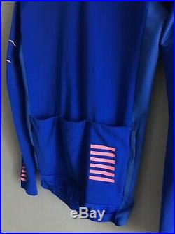 Rapha Pro Team Long Sleeve Thermal Jersey Small Ultramarine/Pink