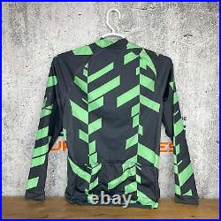 Rapha Pro Team Men's XL Long Sleeve Data Print Black/Green Cycling Jersey