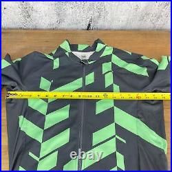 Rapha Pro Team Men's XL Long Sleeve Data Print Black/Green Cycling Jersey