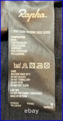 Rapha Pro Team Thermal Base Layer Long Sleeve Black Size Medium Brand New Tag