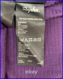 Rapha Pro Team Thermal Base Layer Long Sleeve Dark Purple Large New With Tag