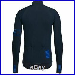 Rapha Pro Team Thermal Navy Blue Long Sleeve Cycling Jersey Sz L EUC 9/10