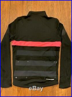Rapha RCC Long Sleeve Jersey Medium Black & Pink Merino/Poly EUC