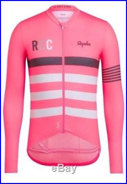 Rapha RCC PRO TEAM Long Sleeve Midweight Jersey Hi-Viz Pink BNWT Size L