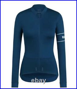 Rapha Small Women's Pro Team Long Sleeve Jersey Thermal Teal Race Cycling Bike