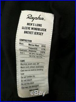 Rapha Windblock Long Sleeve Brevet Jersey In Black Size Medium