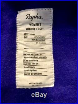 Rapha Womens Long Sleeve Winter Jersey Purple, Small Excellent condition