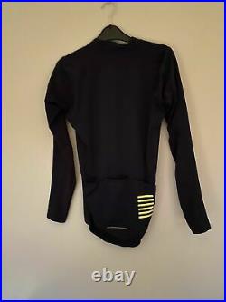 Rapha pro team long sleeve dark navy chartreuse cycling jersey new with tags lrg
