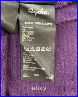 Rapha pro team long sleeve thermal cycling base layer purple xl new withtags/bag