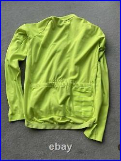 Rapha pro team training chartreuse long sleeve cycling jersey new with tags med