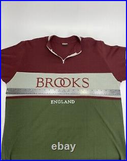Rare Brooks England Cycling Woolen XXL Jersey Sweater 2XL Green Maroon Italy