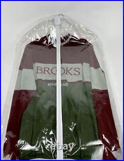 Rare Brooks England Cycling Woolen XXL Jersey Sweater 2XL Green Maroon Italy