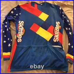Rare Cycling jersey vintage USSR Skittles Candy Medium 80s Cold War USA