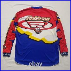 Rare Vintage Dyno Robinson Factory Racing BMX Jersey Medium Blue Red White