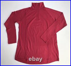 Rivendell Bicycle Wooly Warm 100% Wool 1/4 Zip Pullover Red Cycling Jersey 2XL
